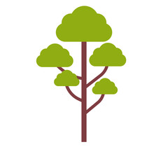 Fototapeta premium Tree Flat icon