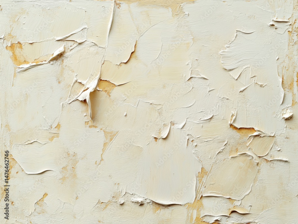 Poster creamy beige paint texture close up view abstract art style background for design element or backdro