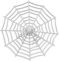 Obraz premium Threedimensional white spider and web symmetrical design