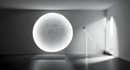 3D Rendered Geometric Scene for Product Podium Background 