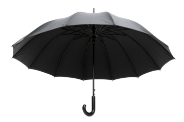 A black umbrella on black