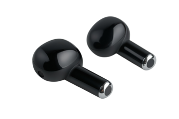 Pair of black ear buds close