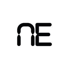 NE monogram logo design letter text name symbol monochrome logotype alphabet character simple logo
