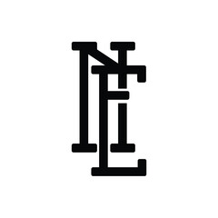 NE monogram logo design letter text name symbol monochrome logotype alphabet character simple logo