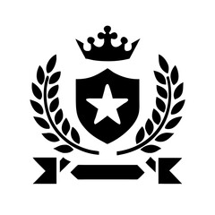 Obraz premium premium collection, premium logo, shield, star, crown, wreath, ribbon, laurel, vector icons