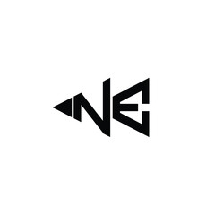 Fototapeta premium NE monogram logo design letter text name symbol monochrome logotype alphabet character simple logo