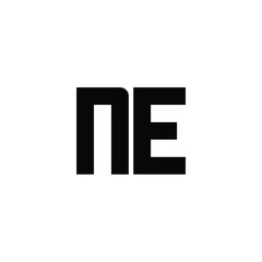 NE monogram logo design letter text name symbol monochrome logotype alphabet character simple logo