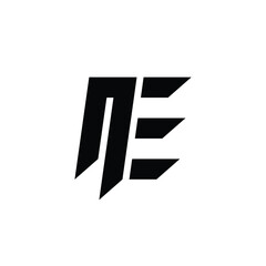 NE monogram logo design letter text name symbol monochrome logotype alphabet character simple logo