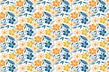 sketch one line pillow cover art, seamless floral wrapping paper print, cotton flower repeat texture, trendy outline textile design, fashion modern hand drawn pattern, fabric nature inspired style