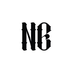 NE monogram logo design letter text name symbol monochrome logotype alphabet character simple logo