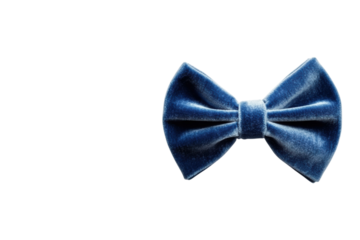 A blue velvet bow tie item