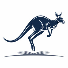 Create a bold, vector illustration of a kangaroo, emphasizing strong outlines and a simplified, iconic style, showcasing Australian wildlife.
