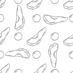 Monochrome cute pattern. Pattern for textiles in hand draw style