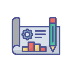 Project planning  Vector icon which can easily modify or edit