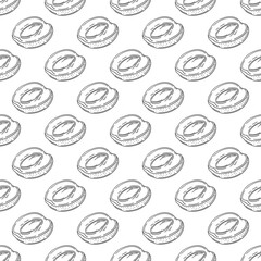 Monochrome cute pattern. Pattern for textiles in hand draw style