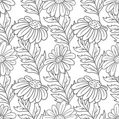 Monochrome cute pattern. Pattern for textiles in hand draw style
