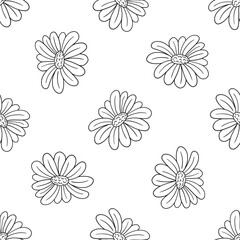 Monochrome cute pattern. Pattern for textiles in hand draw style