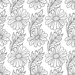 Monochrome cute pattern. Pattern for textiles in hand draw style