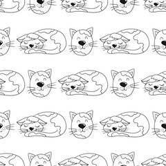 Monochrome cute pattern. Pattern for textiles in hand draw style