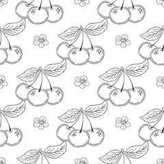Monochrome cute pattern. Pattern for textiles in hand draw style