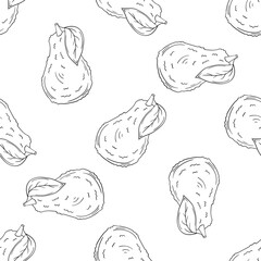 Monochrome cute pattern. Pattern for textiles in hand draw style