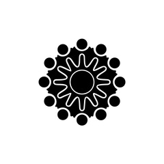 creative details Outline silhouette Centralized icon vector illustration