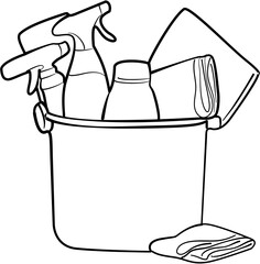 spring cleaning checklist coloring page