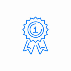 award trophy medal icon sign vector