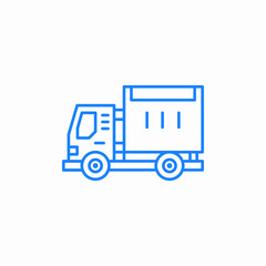cargo delivery vehicle icon sign vector