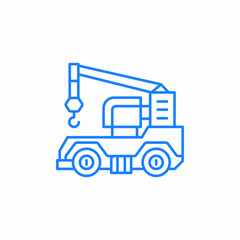 crane construction vehicle icon sign vector