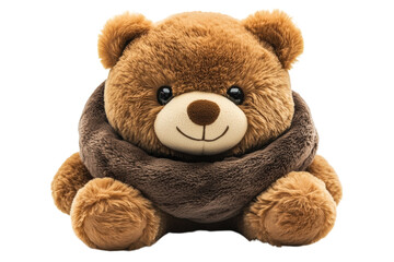 Fototapeta premium A fluffy teddy bear with scarf