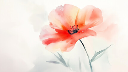 Soft watercolor flowers in pastel hues, evoking gentle beauty and serenity.