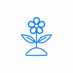 flower nature growth icon sign vector