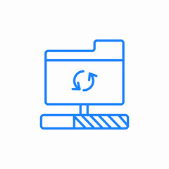 folder synchronization process icon sign vector