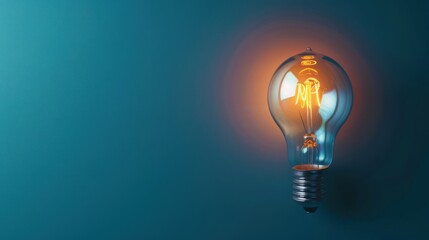 Light bulb representing innovative investment concept.