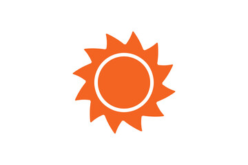 Sun UI icon, summer simple line user interface vector symbol