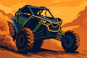utv extreme dirty pop art illustration design vector © THE LASTMINI
