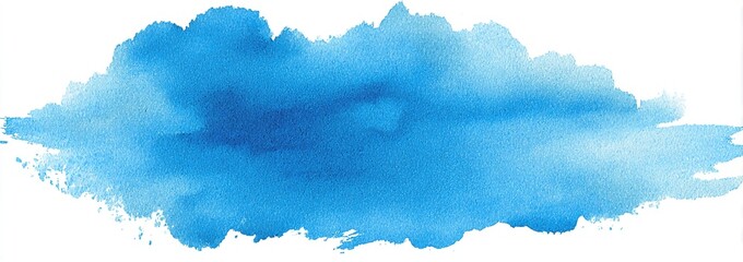 Light blue watercolor background. Artistic hand paint. Isolated on transparent background. High quality
