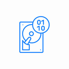 hard disk data icon sign vector