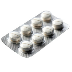 Pain relievers isolated on transparent background.