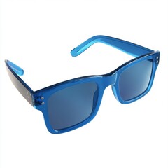 Stylish blue tinted rectangle sunglasses
