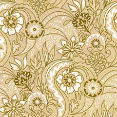 classic Indonesian batik motif with traditional design style