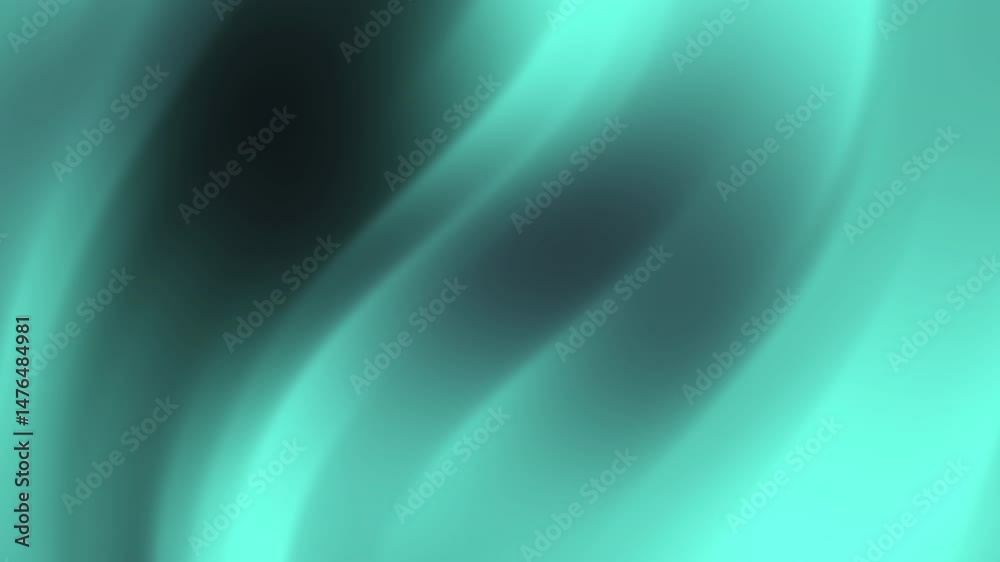 Aufkleber Abstract Teal Gradient Waves Flowing Smoothly in a Seamless Motion Graphic Background