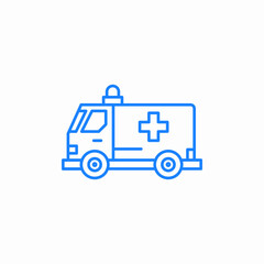 medical ambulance van icon sign vector