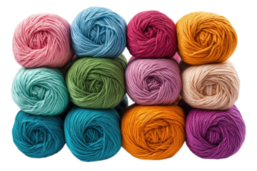 Yarn balls of many colors