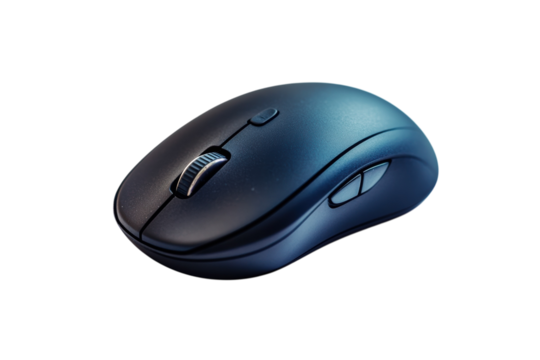 A computer mouse on black