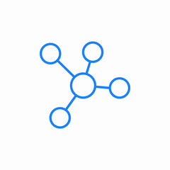 network nodes structure icon sign vector