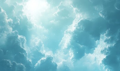 Light Blue Digital Background, Generative AI