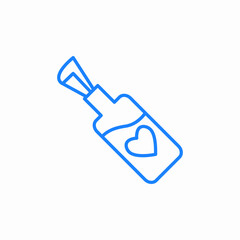perfume love heart icon sign vector