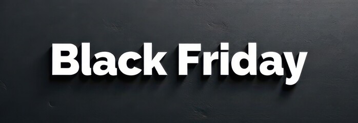 Black friday banner on dark background